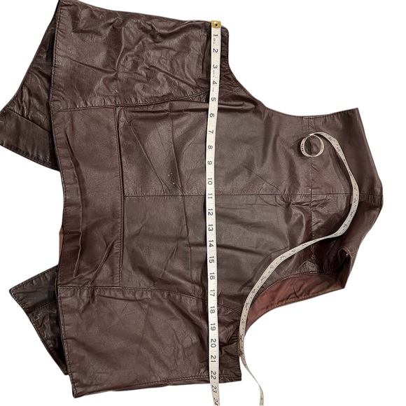 Brown Leather Vest - Picture 7 of 16